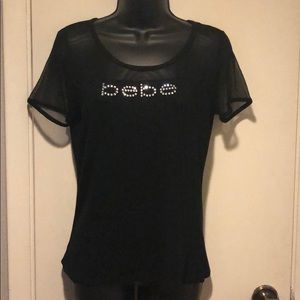 BEBE Women’s Black Top-Large